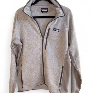 Heather Grey Patagonia Men's Better Sweater Fleece Jacket, size Large